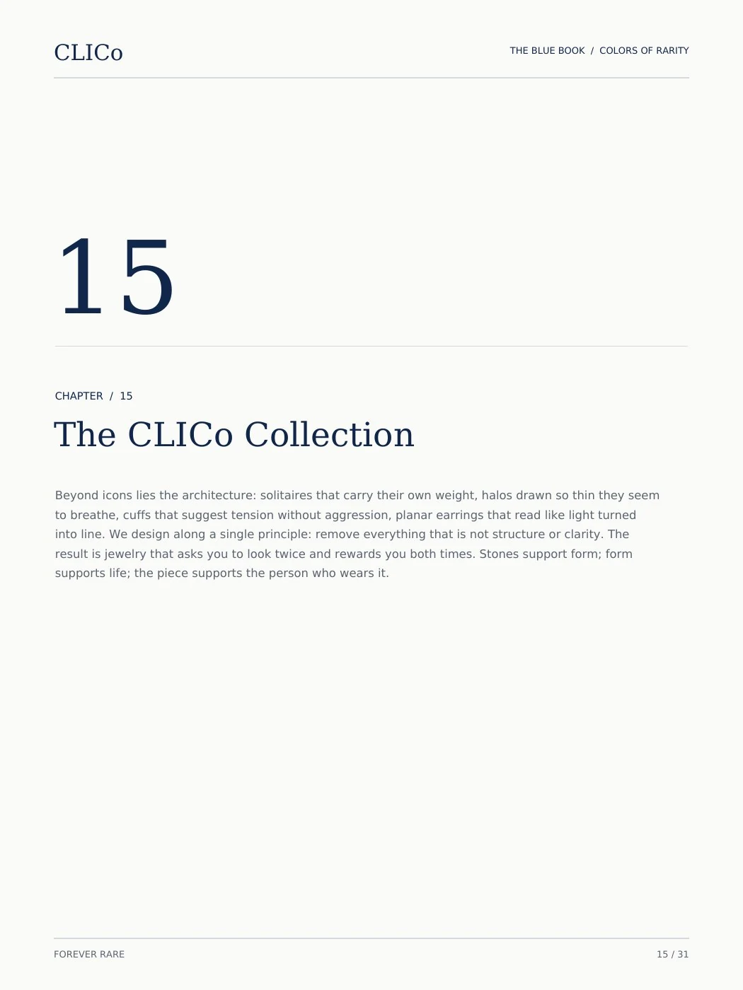 CLICO Blue Book page 15: Craftsmanship