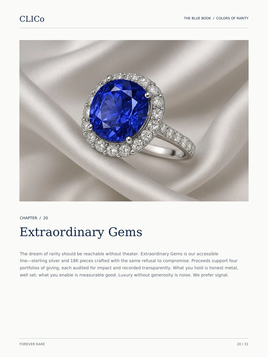 CLICO Blue Book page 20: Extraordinary Gems