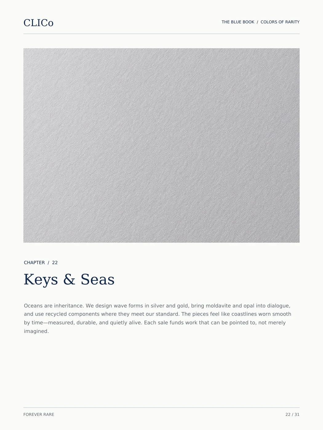 CLICO Blue Book page 22: Keys & Seas