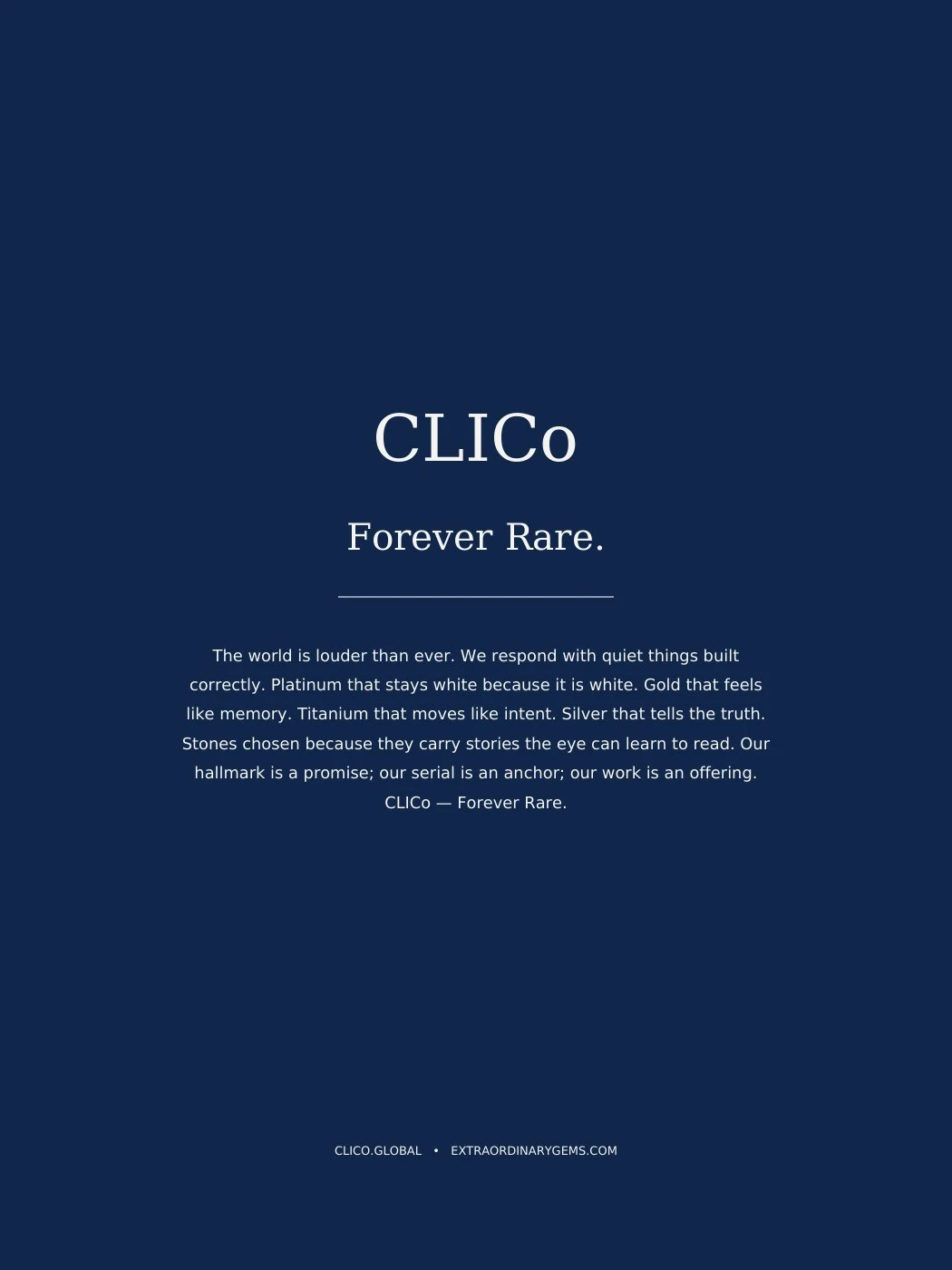 CLICO Blue Book page 31: Forever Rare