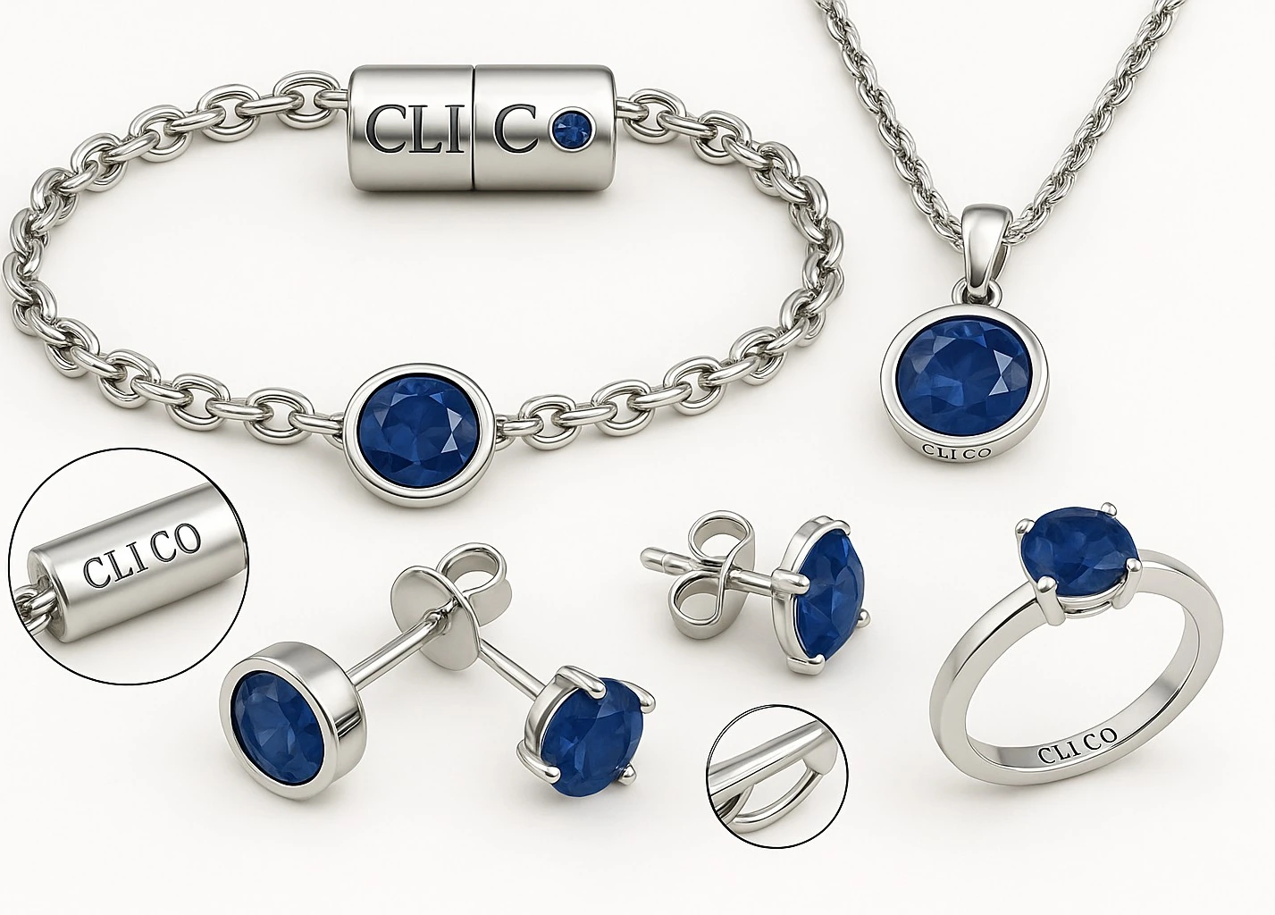 Shared CLICO blue-stone jewelry design reference